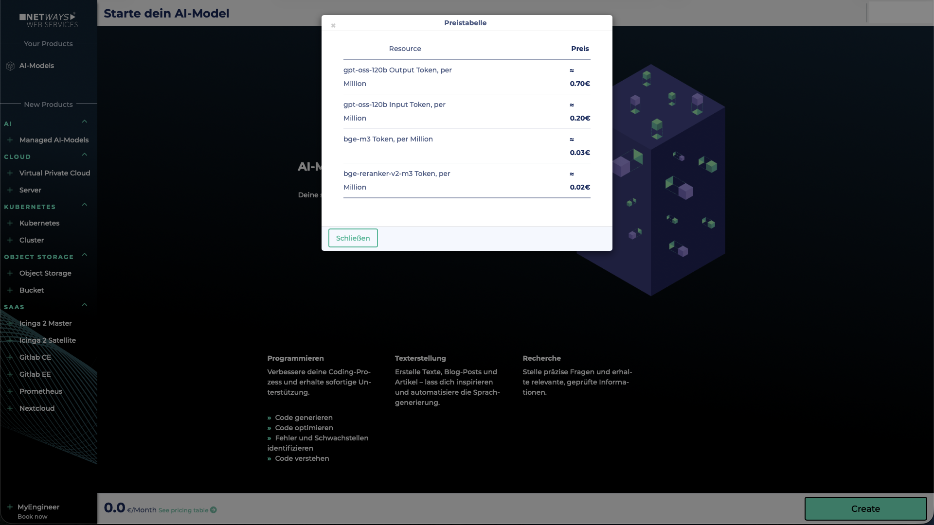 Pricing AI Model