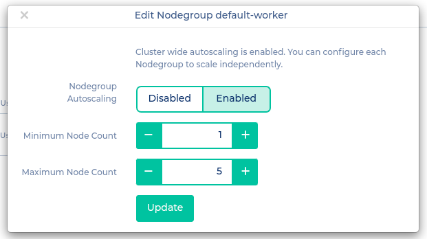 Edit Nodegroup